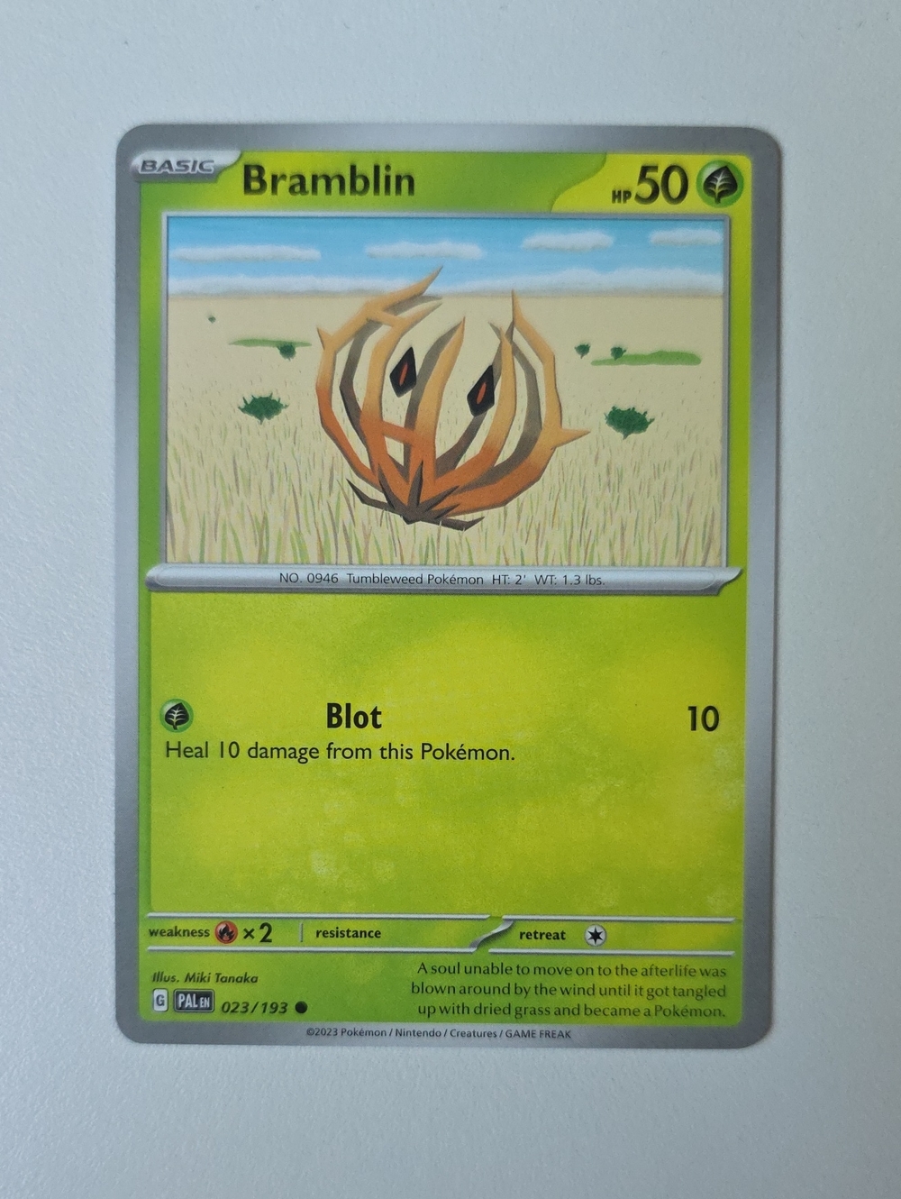 Pokemon Bramblin Trading Card